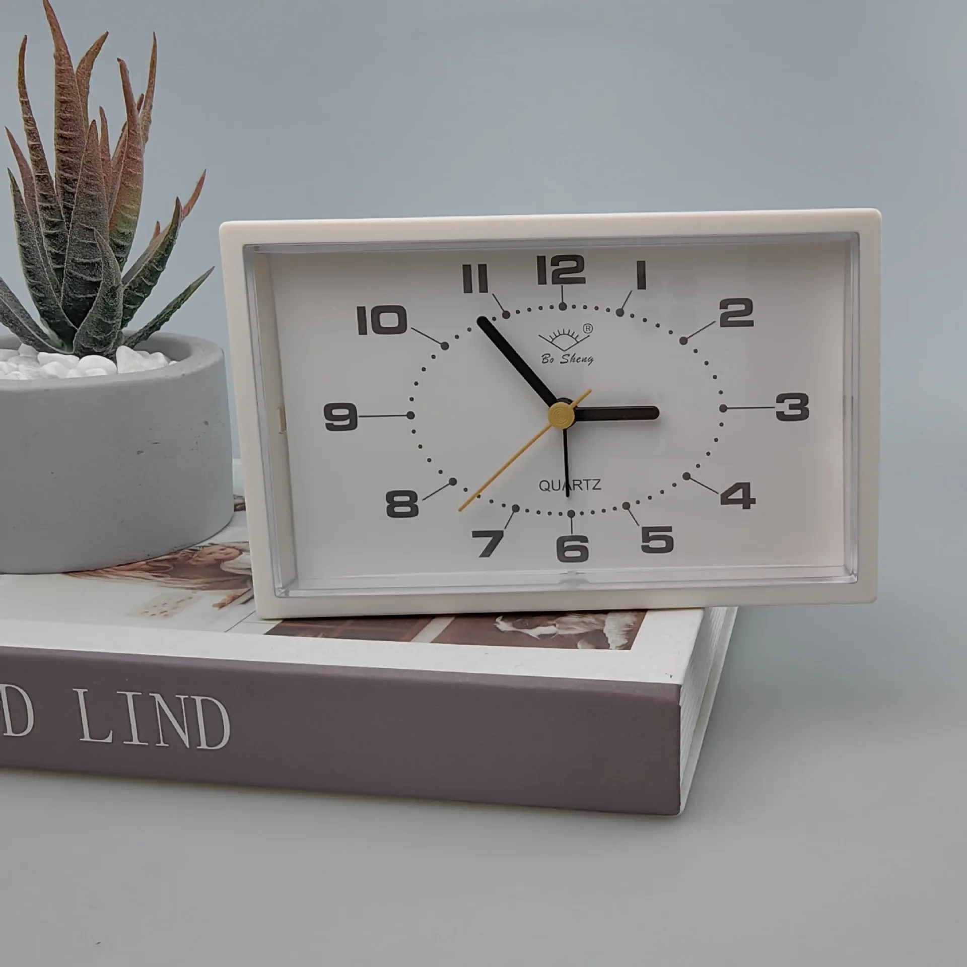 New Practical Alarm Clock Plastic Children Ultra-Quiet Classrooms Clock Lightweight Offices Repair Replacement