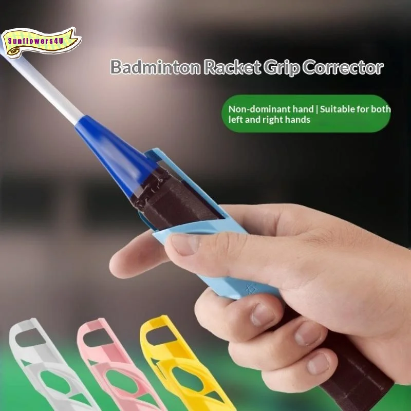 1pc PP Badminton Grip Aid Improve Skills Universal Tennis Racket Grip Assistance Badminton Racket Posture Correction