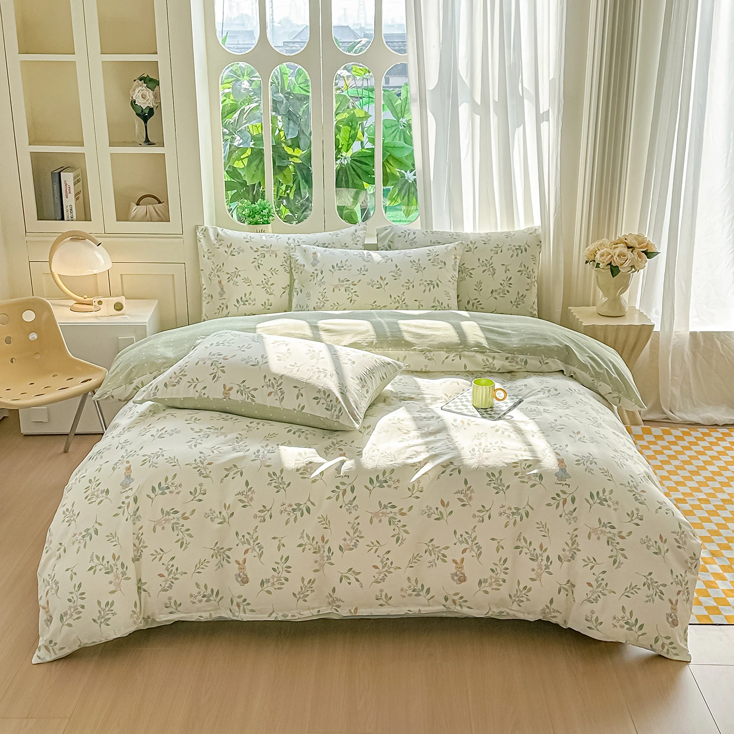 100%Cotton Quilt Cover Single/Queen/King Size housse de couettes Flower Printed Duvet Cover Soft Cotton funda nordica 220 x 240