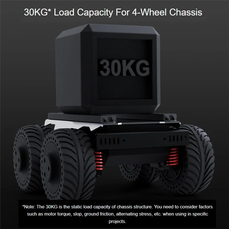 All-Metal Compact UGV Suspension (A), High-Strength Spring, 7.5KG Load Capacity, Suitable For DDSM115 Hub Motor-A02G