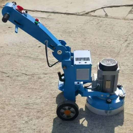 Portable concrete floor grinder, adjustable-speed floor polisher, concrete grinder with foldable handle