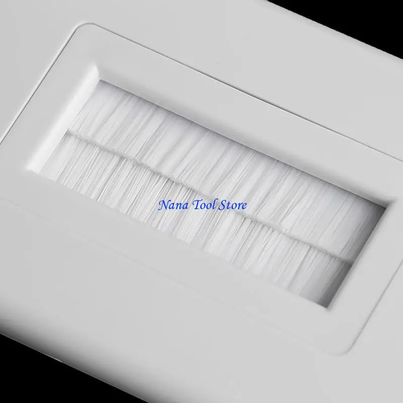 31GJ 1 Single Gang Bristles Brush Wall Plate Port Insert Cover Outlet Mount Panel