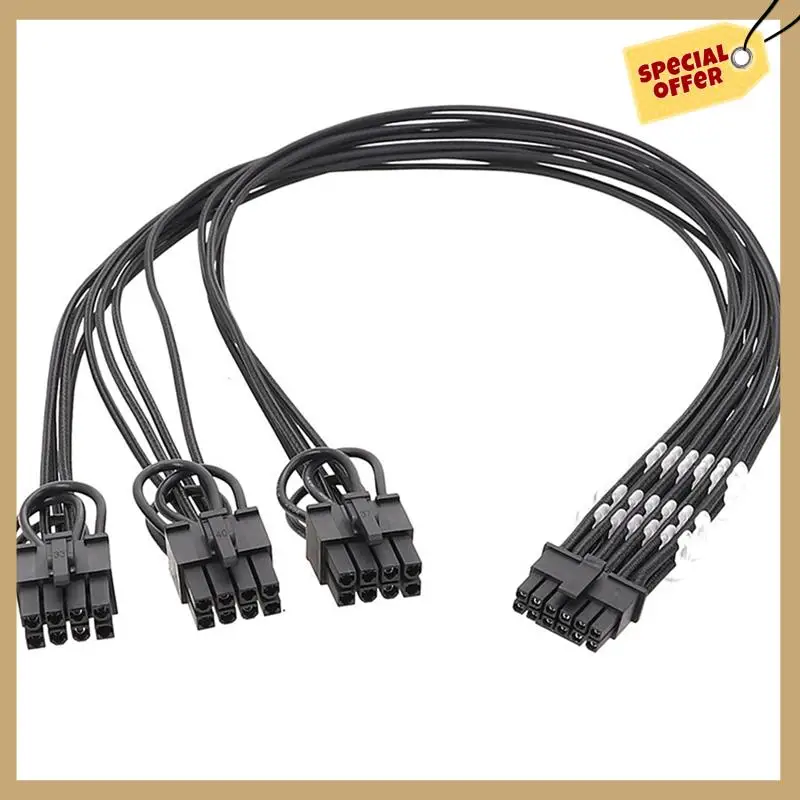 Kinerja Stabil-PCIE 3X8pin Ke 12 + 4PIN Kabel Catu Daya PCIE 12 + 4Pin PSU Kabel Modular untuk Corsair Thermaltake ARESGAME Mod