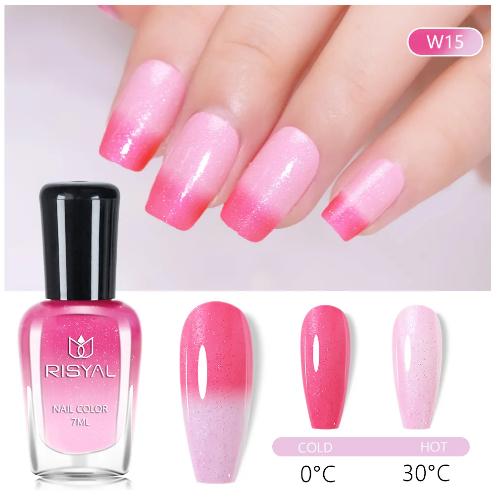 Thermochromic Nail Polish Set - No Lamp Quick Dry, Non-Peelable, Cross-Border Supply for Gradient Nail Art