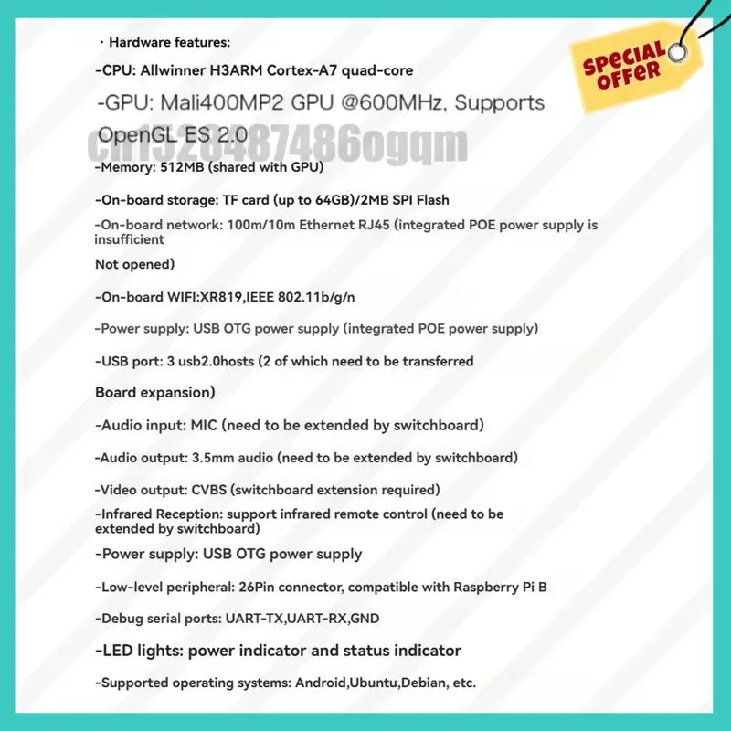 -ABJZ H3 Zero Wukongpi لوحة تطوير وحدة 256 ميجابايت/512 ميجابايت لوحة واحدة للكمبيوتر تطوير لينكس رباعية النواة مفتوحة المصدر #3