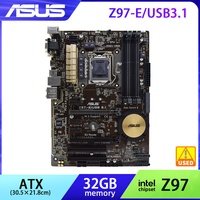 Z97 Motherboard LGA 1150 ASUS Z97-E/USB 3.1 DDR3 32GB RAM Kit Xeon Intel Core i7 4770K Cpus DVI HDMI M.2 SATA3  ATX PCI-E 3.0