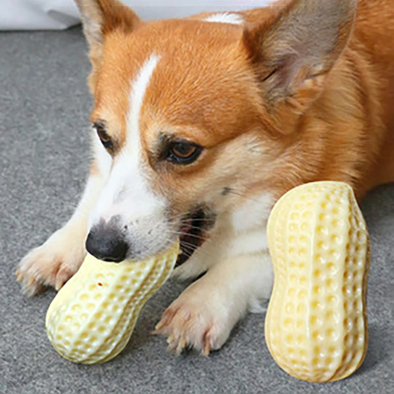 Pet Dog Toy Reliever Magic Device Nibble Milk Fragrance Simulation Peanut Rubber Molars Sound Bites Gum Corgi Method To Fight