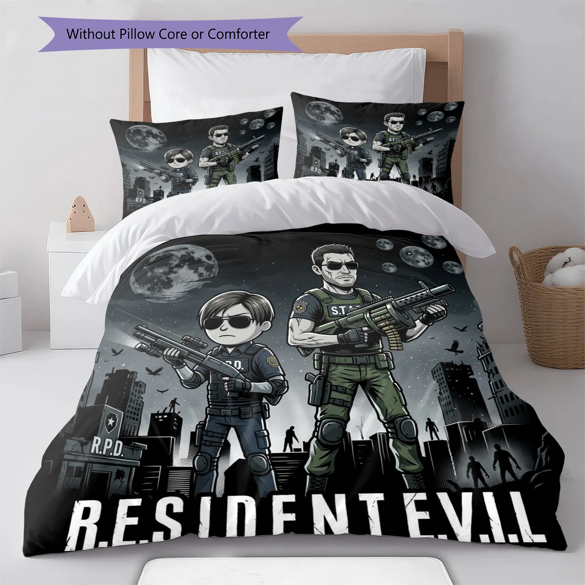 Resident Evil Duvet Cover Comfortable Soft, Children Bedding Gift Set, Extra Large  Various Sizes -HE47