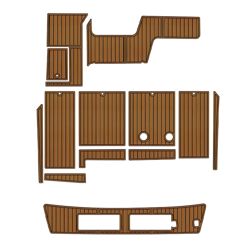 

Самоклеящаяся накладка из пенопласта Eva для SeaRay 340 1985-1997 годов Sundancer (Opt A)Swim Platform Cockpit EVA Foam Teak Deck Flooring