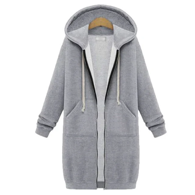 2024 Women's Autumn Winter ThickenHoodies Parkas Loose Hooded Jackets Zipper Pocket Maxi Size Sweatshirt Sports Dresses Outwear 6 2024 Women's Autumn Winter ThickenHoodies Parkas Loose Hooded Jackets Zipper Pocket Maxi Size Sweatshirt Sports Dresses Outwear 6