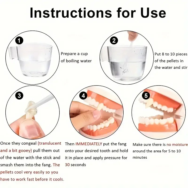 Halloween Decoration Vampire Teeth Fangs Dentures Props Halloween Cosplay Props False Fangs With Solid Glue Halloween Gift 2026