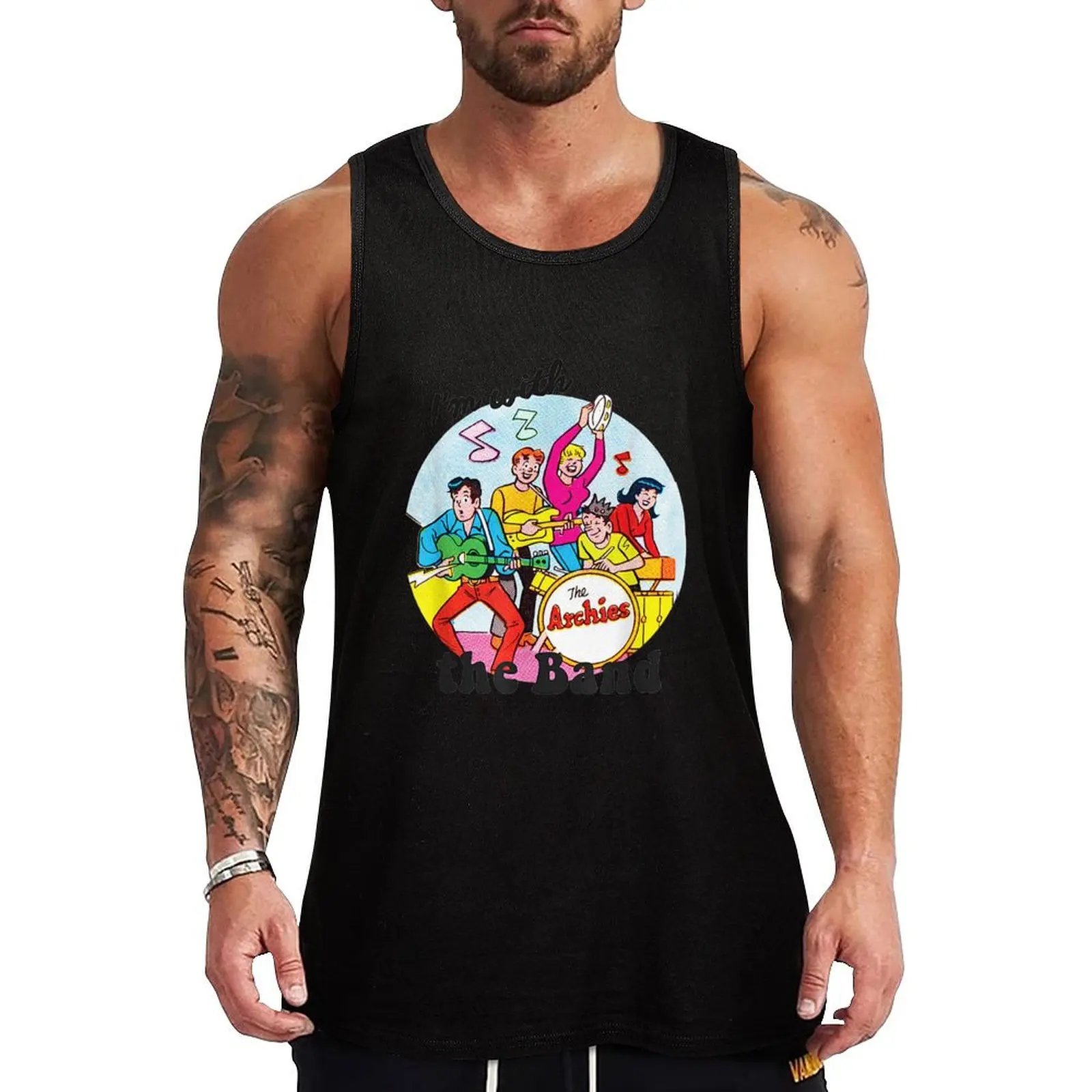 I'm With The Band Archie Comics Tank Top men clothes Male clothes gym top