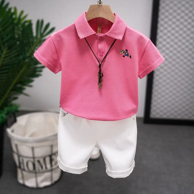 

Boys' Summer Set 2022 Summer New Children's Cotton Polo Shirt Boys' Two-Piece Set