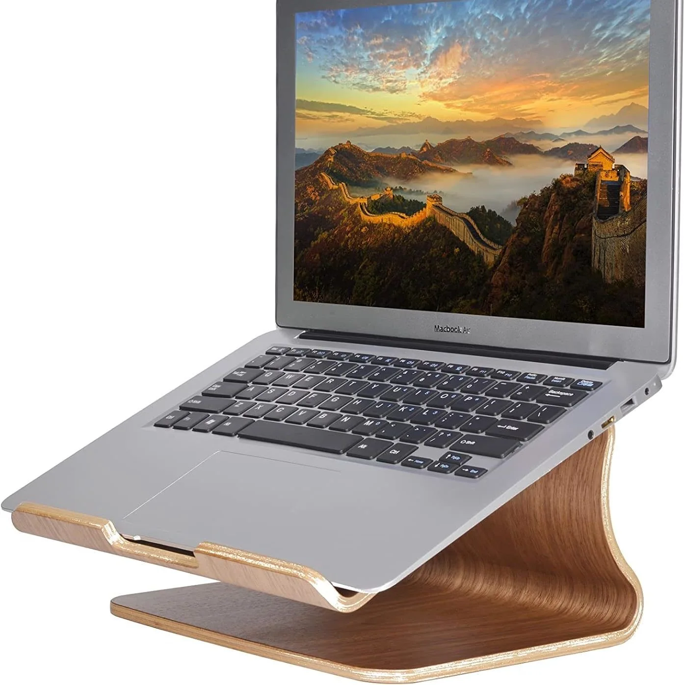 

Walnut wood high-end notebook with elevated notebook, student computer stand, office handheld, portable