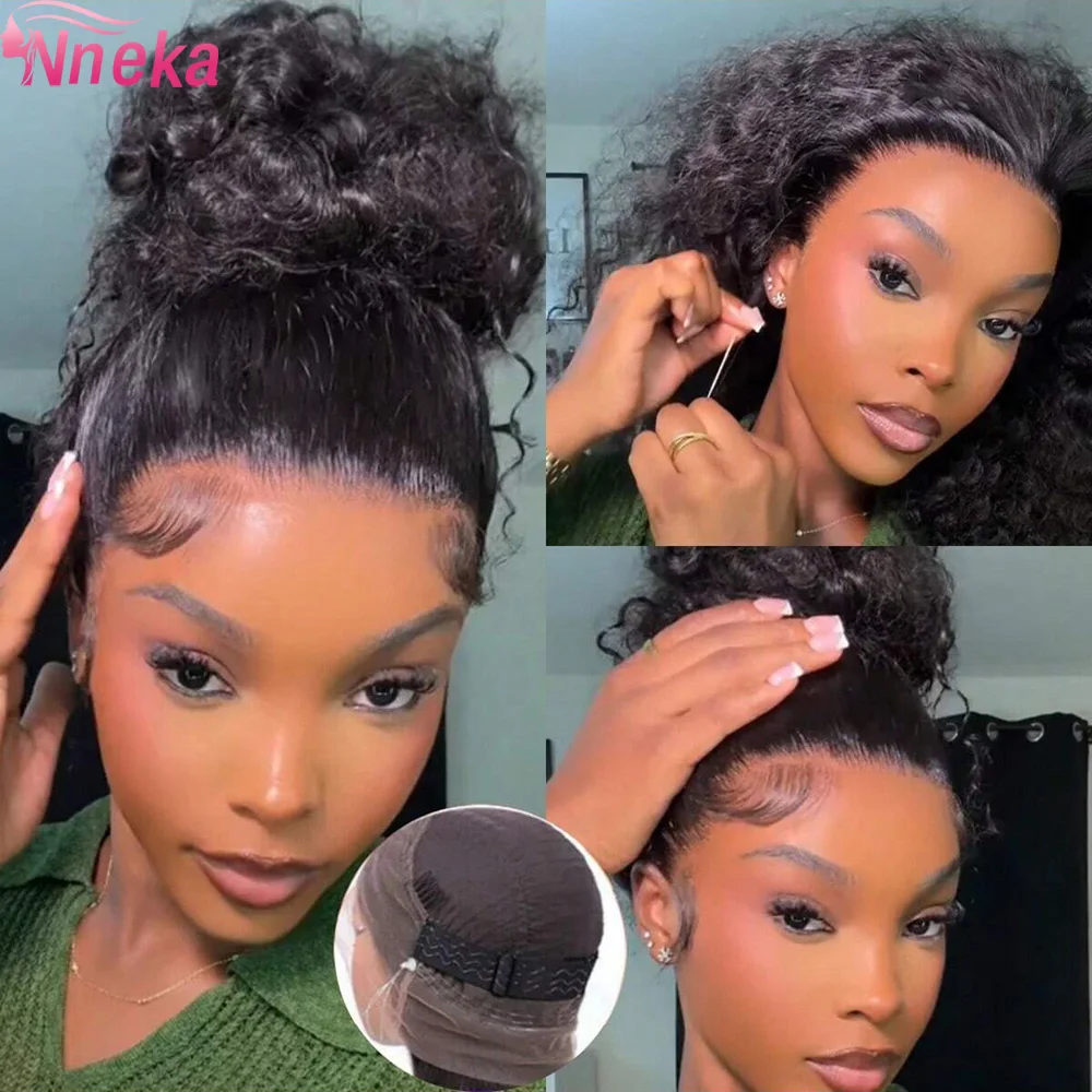 

Парик из натуральных волос 360 HD Full Lace, кудрявый, с предварительно выщипанной линией роста волос, 13x6, 13x4, 5x5, 4x4, глубокая волна, без клея, готовый к носке