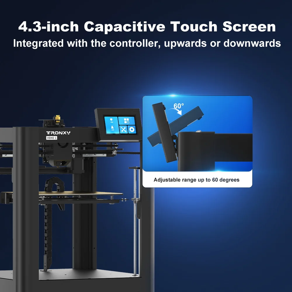TRONXY VEHO 1A طابعة ثلاثية الأبعاد عالية السرعة 255*255*255 مللي متر حجم الطابعة 600 مللي متر/ثانية عالية التدفق محرك مباشر الطارد طقم طابعة ثلاثية الأبعاد