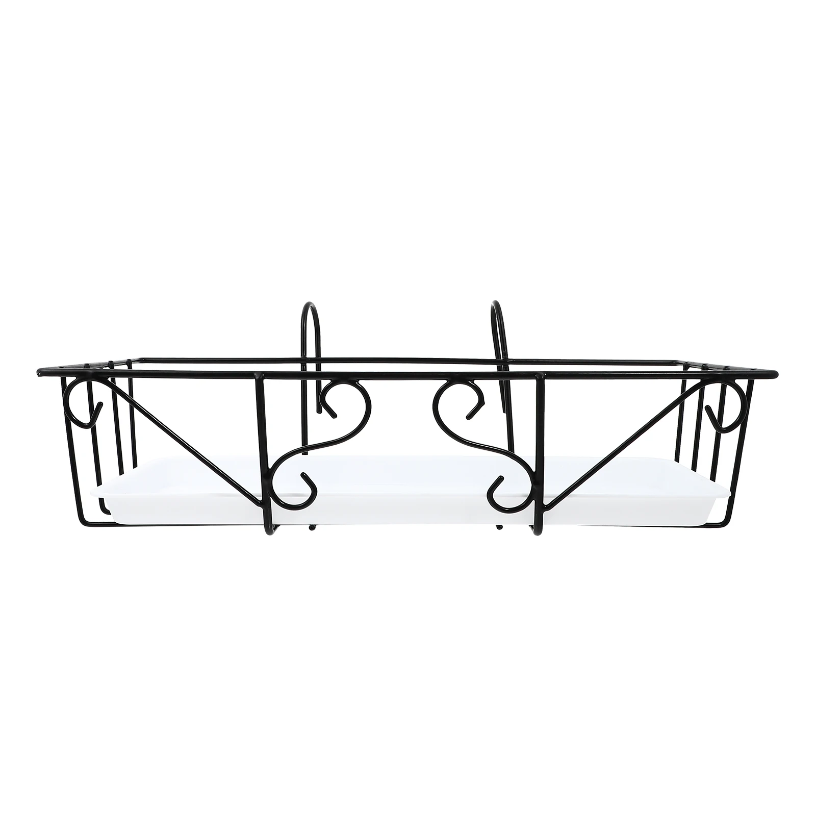 

Balcony Hanging Flower Pot Railing Rack Fence Display White Planter Outdoor Decorative Plant Pot Handrail Holder Balcony
