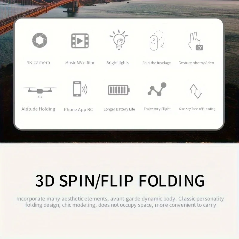 Follow – quadrirotor télécommandé UAV, double caméra HD pour débutants, apprendre à voler, outils, préparer des cadeaux de noël pour les enfants