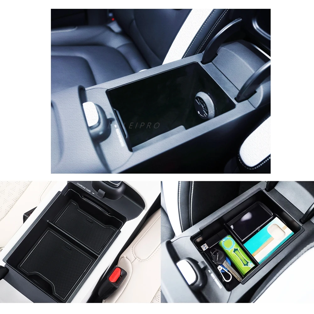 For Peugeot E208 2008 GT E2008 e-2008 Car Armrest Storage Box Center Console Organize Tray Central Tidying Interior Accessories