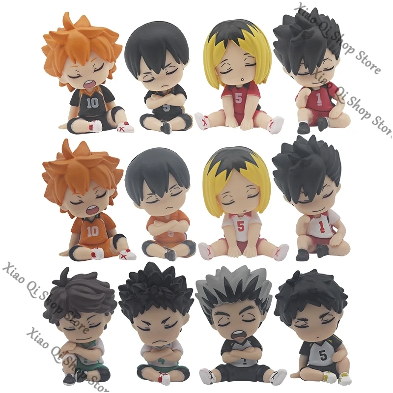 

Аниме Хайкю!! ambitus Hinata Shoyo Tobio Кагеяма колеги Q версия закрытие глаза сидячая поза модель ручной работы подарок