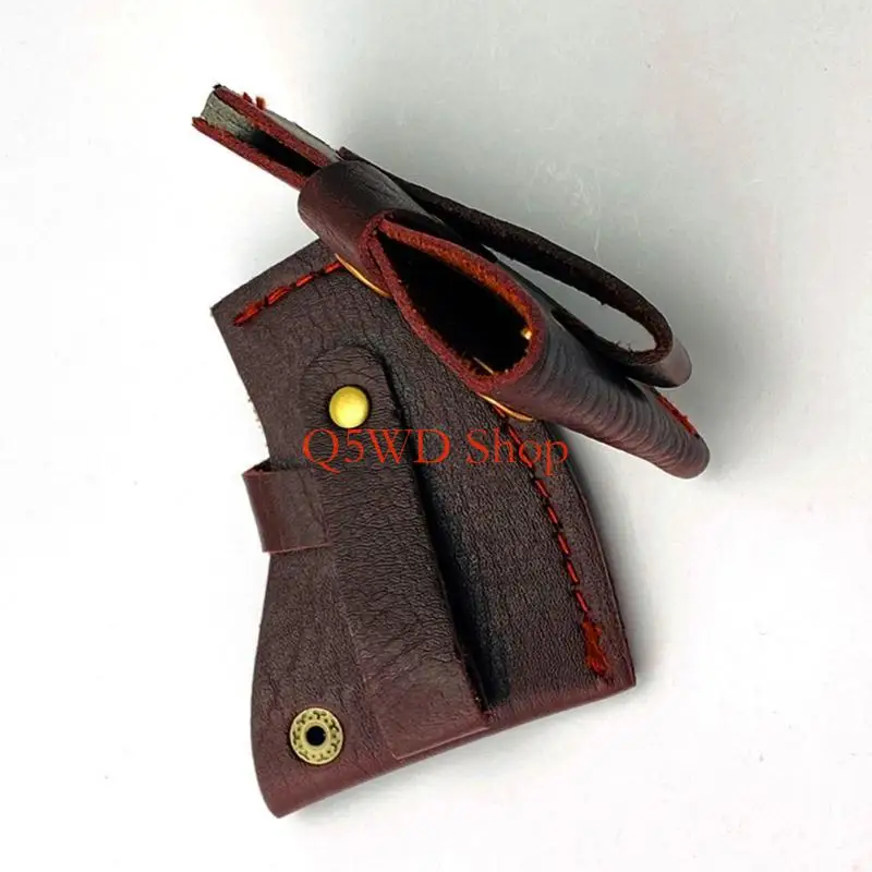 Q5WD PU Leather Axes Slices Cover Axes Sleeve Protector Guard Axes Sheath Adjustable Belt Hatchets Cover for Outdoor Camping