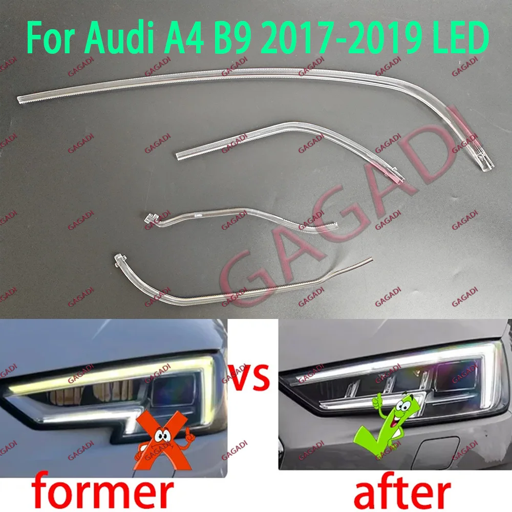 

Fit For Audi A4 B9 2017 2018 2019 LED Car Headlight DRL Guide Daytime Running Light Tube LED Light Bar White Light