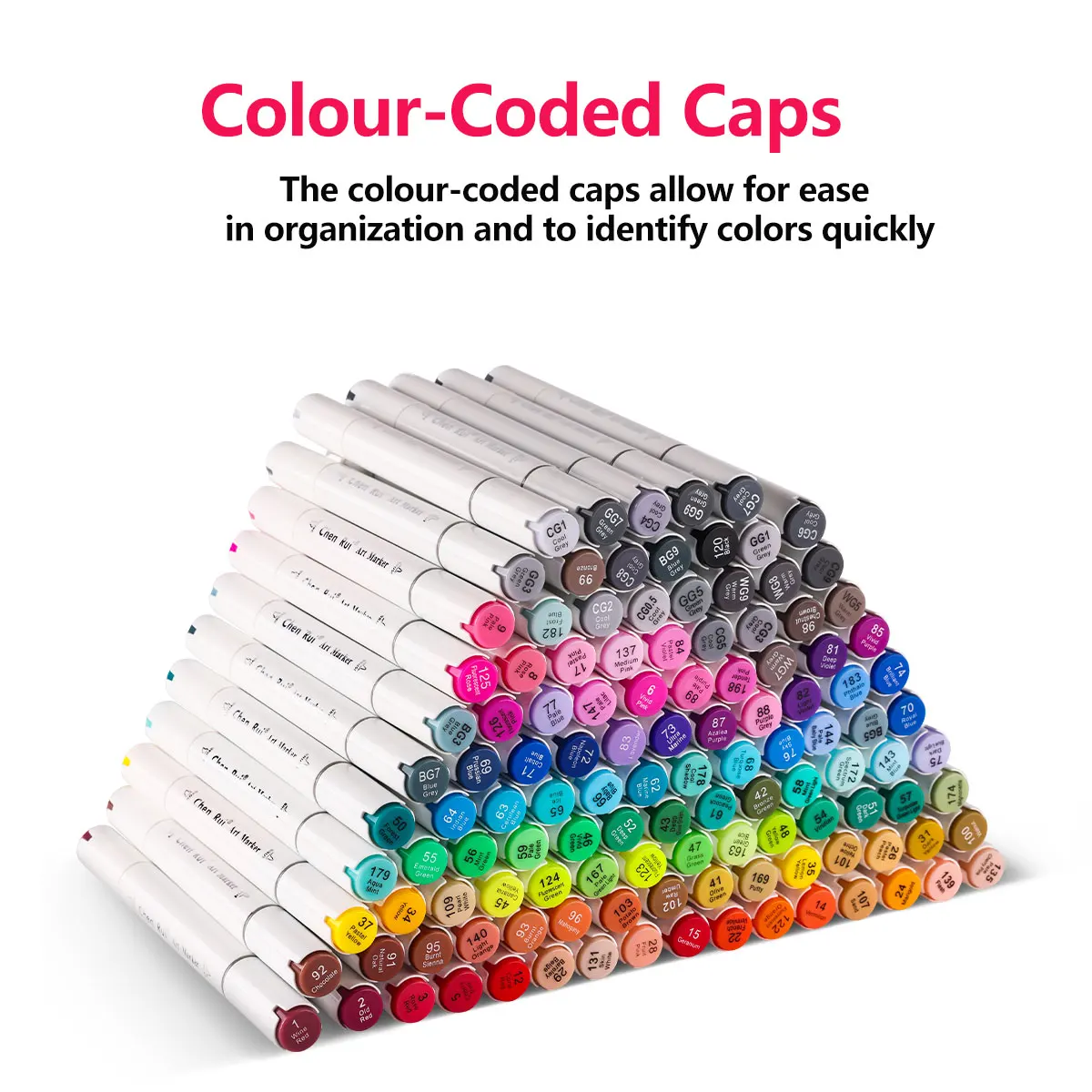 48-180 PCS Dual Tip Alcohol Marker Set with Brush And Chisel Tip for Adult And Student Coloring & Drawing Back to School Supplie view 6