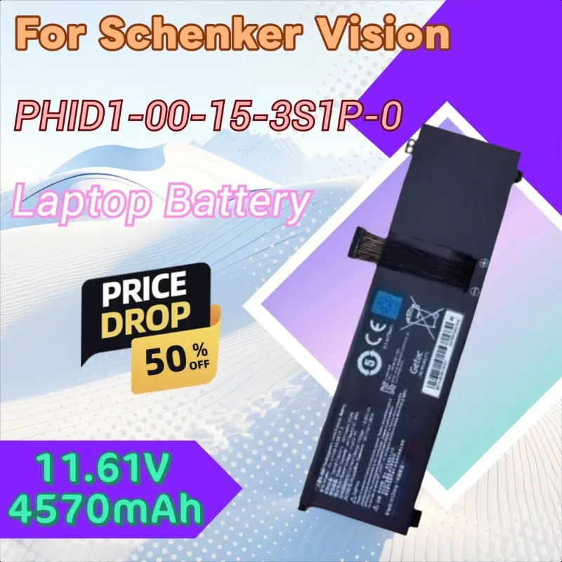 

Новый аккумулятор для ноутбука 11,61 В, 4570 мАч PHID1-00-15-3S1P-0 для Schenker Vision 14 Adata XPG Xenia 14 и Mechrevo F1, высокое качество