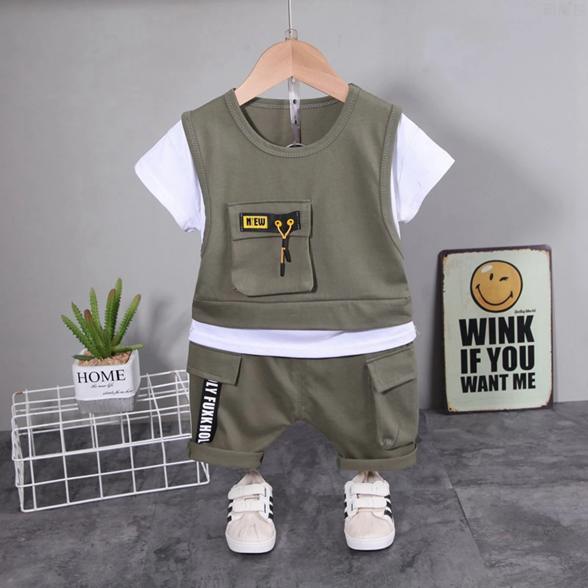 

Children Clothing Baby Boys Clothes Sets Summer New Kids Clothes Sets T-Shirts Tops+Shorts 2PCS/Set Infant Clothes Children Sets