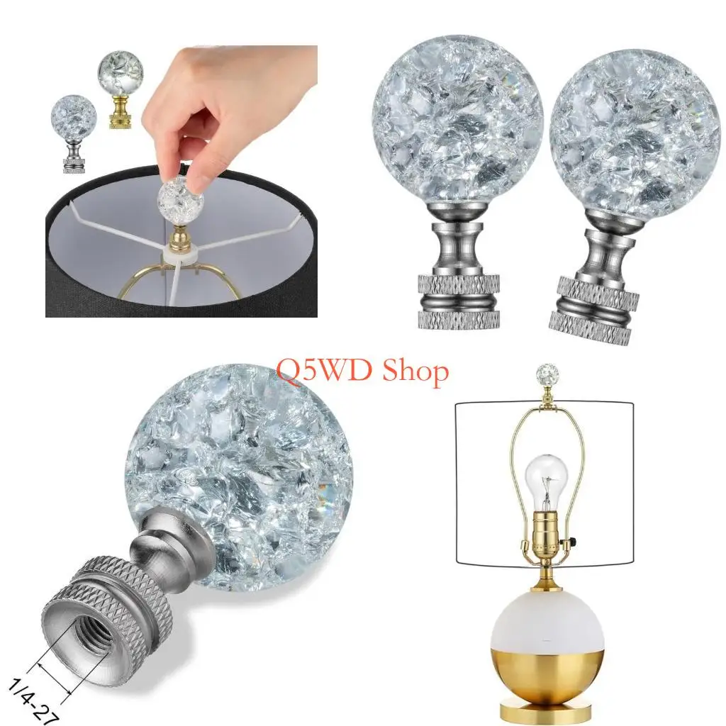 

Q5WD Набор из 2 наверший с круглым узором Абажуры Наконечники Элегантный домашний декор Колпачки Торшер Ручка Настольная лампа