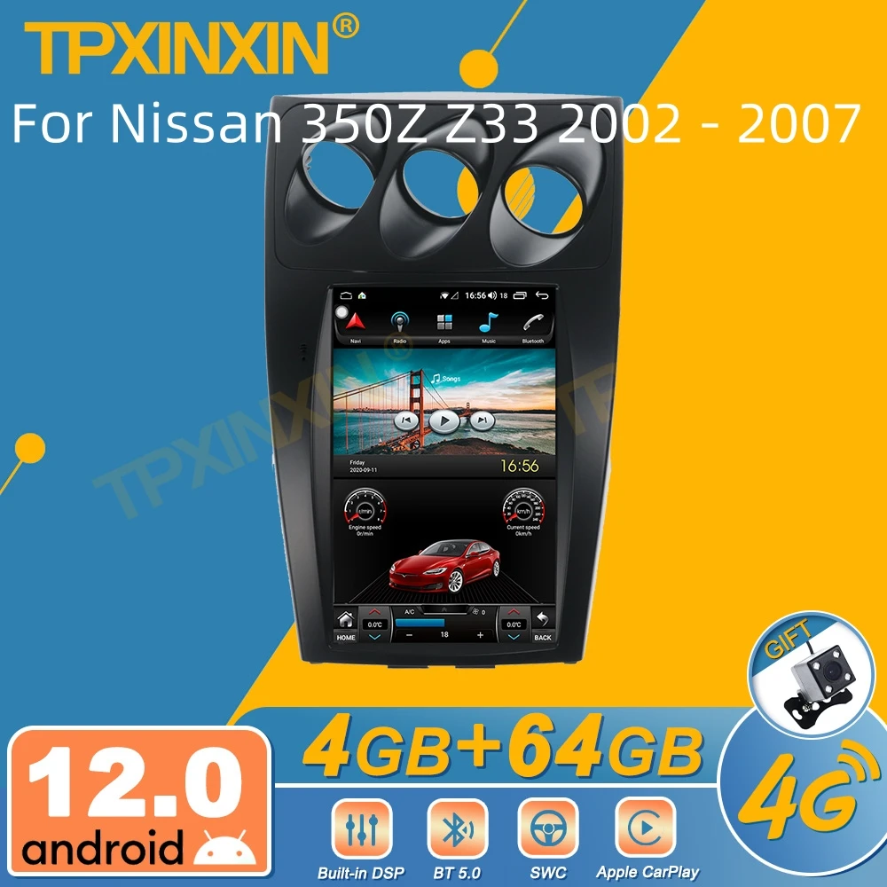 

For Nissan 350Z Z33 2002 - 2007 Android Car Radio 2Din Stereo Receiver Autoradio Multimedia Player GPS Navi Head Unit Screen