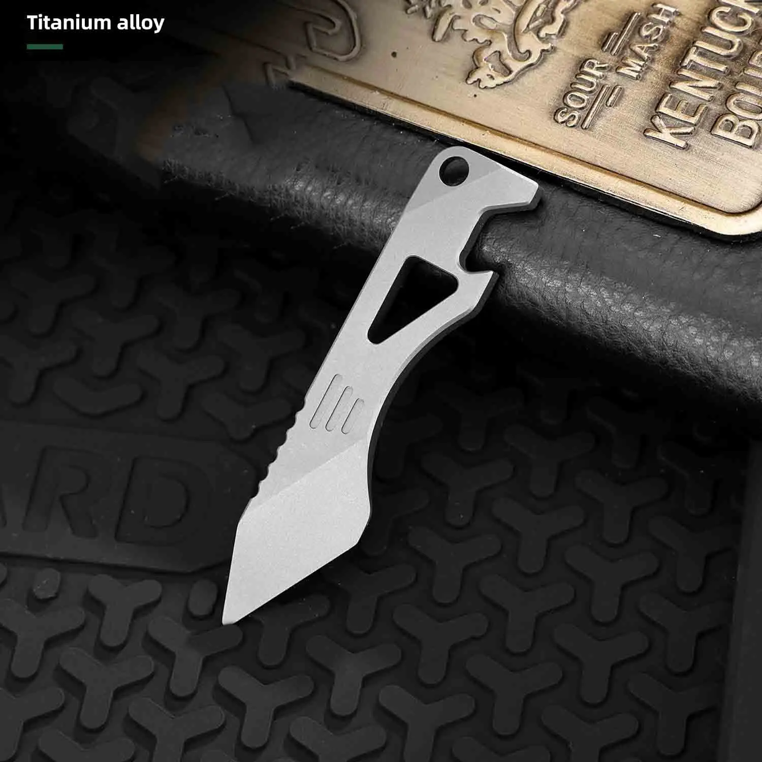 60mm Mini Titan-Brecheisen Schlüsselanhänger EDC Multifunktions-Öffner Gadget Schlüsselanhänger Hebelwerkzeug Flaschenöffner – Detail 7