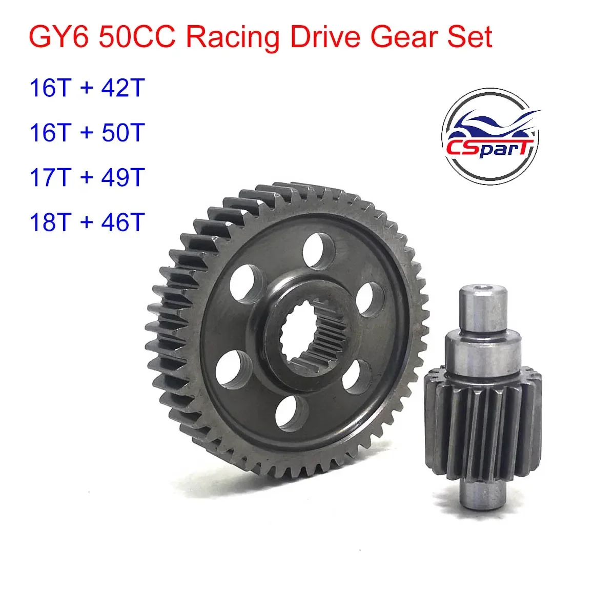 Racing Final Drive Gear Set GY6 50cc 60CC 80CC 16T 17T 18T 139QMB 1P39QMB Scooter Taotao Jonway Baotian