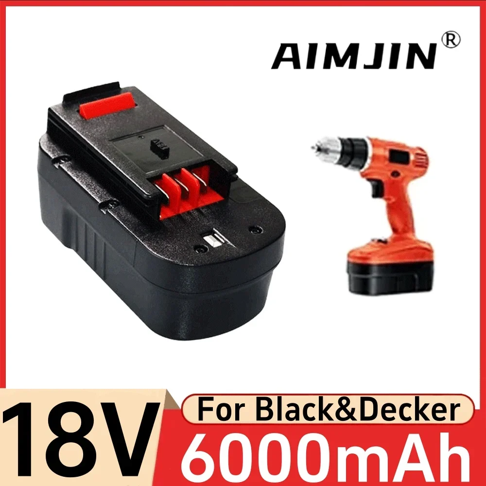 

Аккумулятор для электроинструмента Black & Decker A18/A1718/A18NH/HPB18, 6000 В, мАч