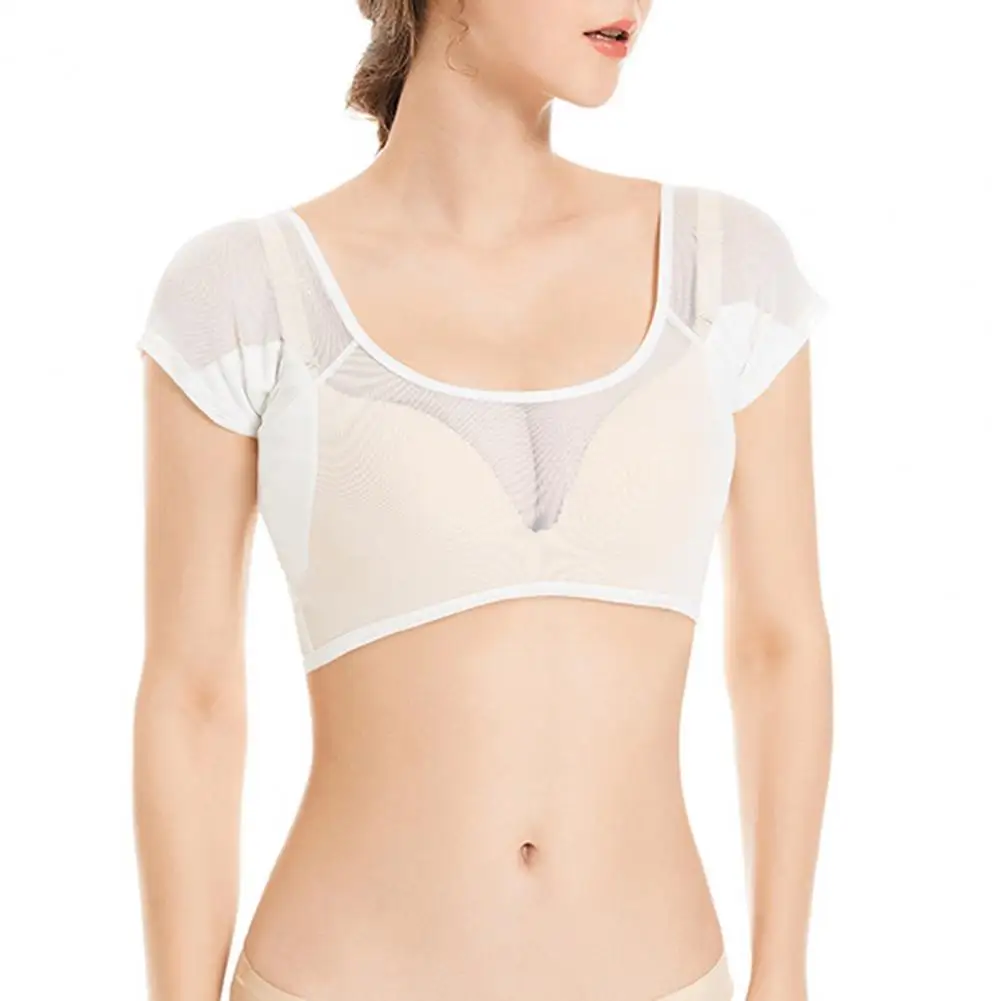 Underarm Sweat Relief Vest Women's Underarm Sweat Vest Transparent Armpit Sweat Proof Shirts Wrap Style Sweat-absorbing Vest