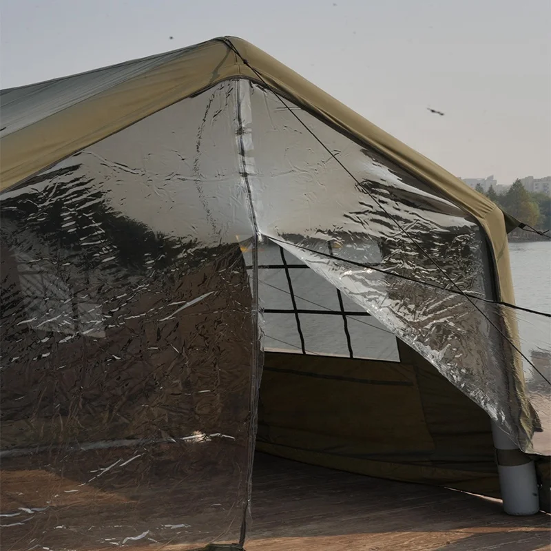 

Inflatable Outdoor Tent Family Luxury Camping Glamping air Tent 16.8 square Meters Large Tent