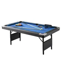 6  7 Ft Feet Billiard Pool Table Portable Folding Legs Snooker Pool Table with Standard Accessories
