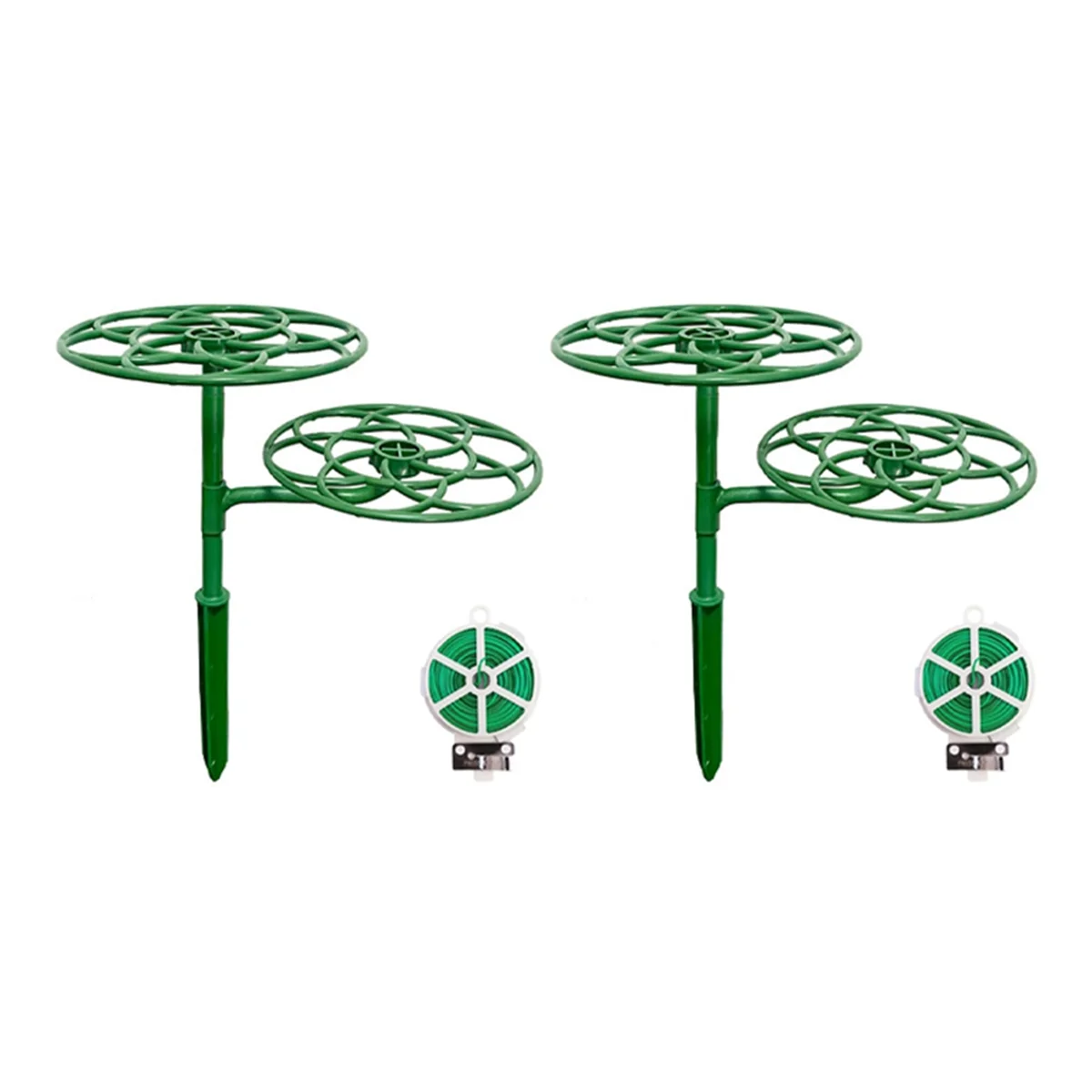 MALL 2 Set Sunflower Flower Support Stand Two-Layer Plant Support Rack for Climbing and Grafting