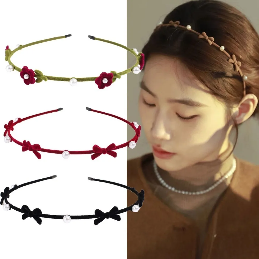 ที่คาดผมโบว์น่ารักน่ารักแสนบางหวานที่คาดผมประดับดอกไม้เป็นฝูง