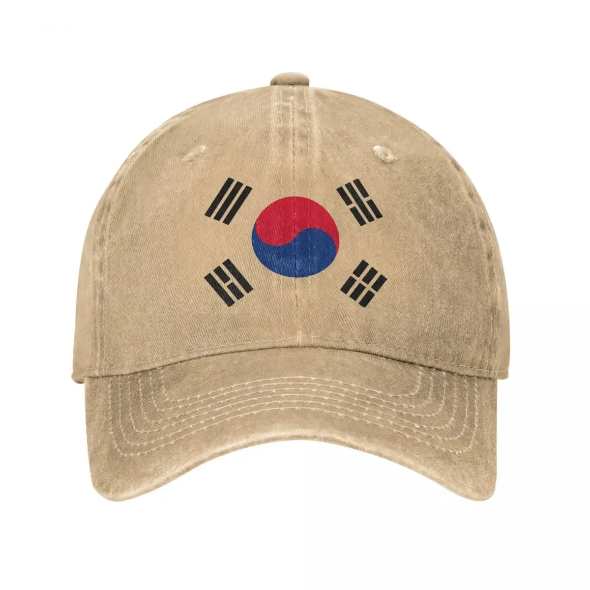 

South Korea Flag Unisex Baseball Caps Distressed Washed Hats Cap Vintage Outdoor All Seasons Travel Adjustable Snapback Cap