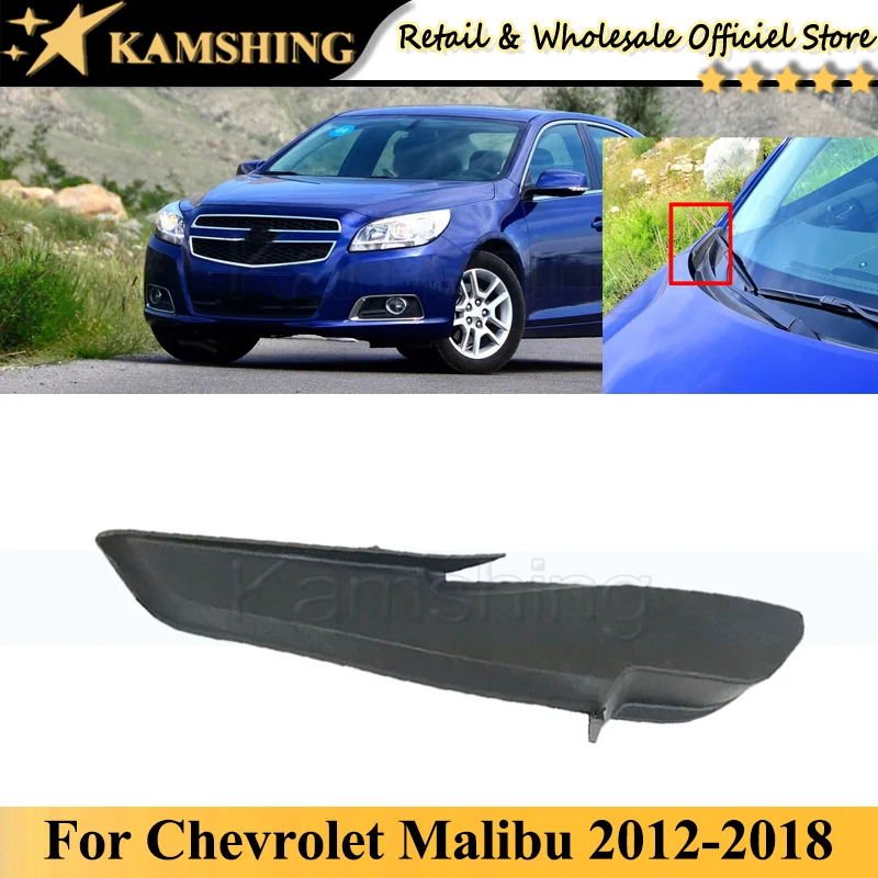 CAPQX Car Front Windshield Wiper Side Trim Cover Water Deflector Cowl Plate For Chevrolet Malibu 2012-2018