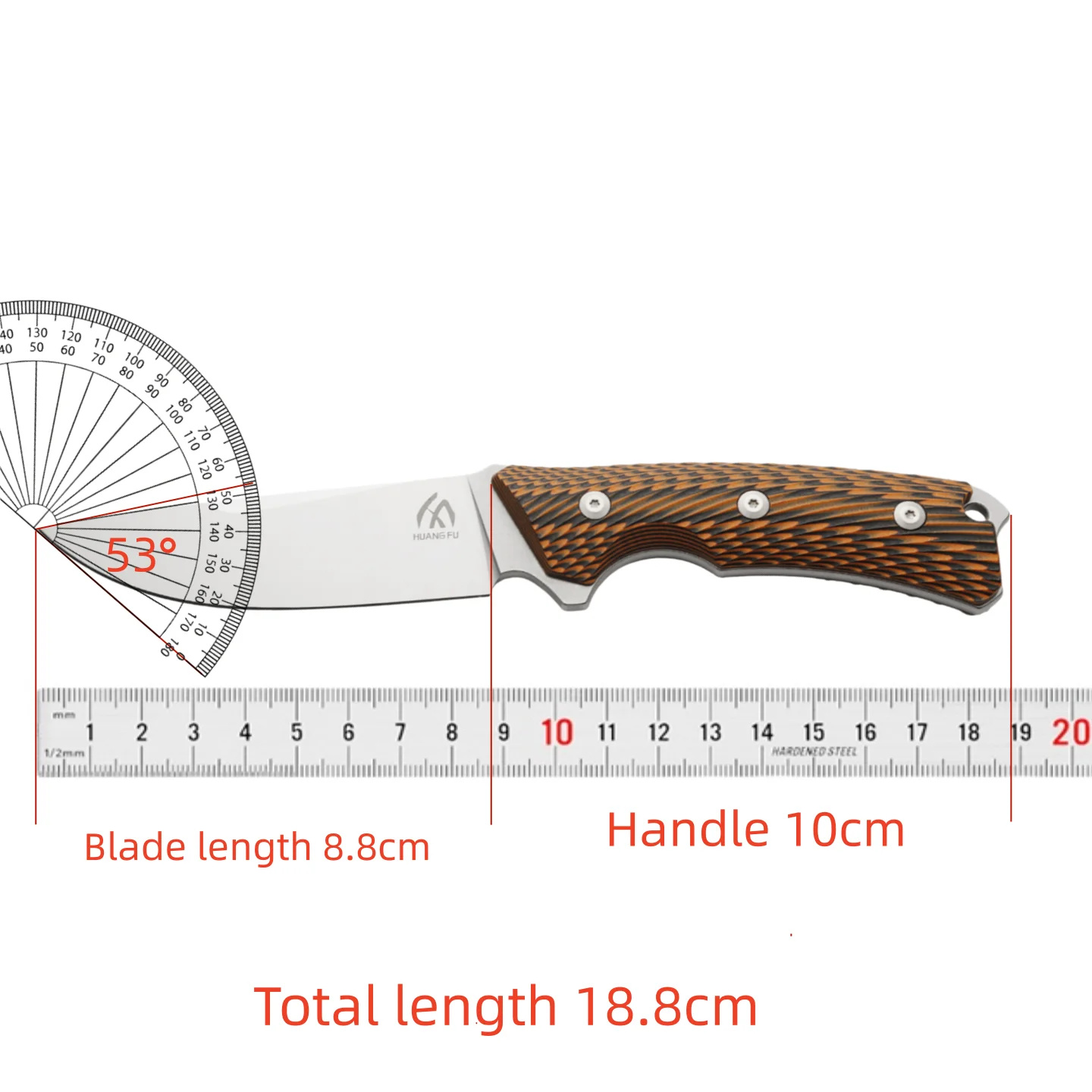 High-quality steel fixed blade, outdoor knife, camping knife with high-hardness stainless steel integrated skeleton and sheath, view 6
