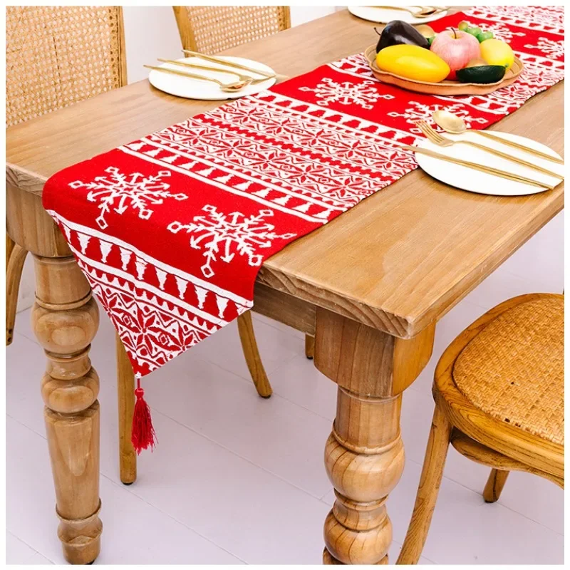 

Christmas Decorations, Table Flags, Creative Christmas Tablecloths Table Decorations Insulated Boho Home Coffee Table Decor