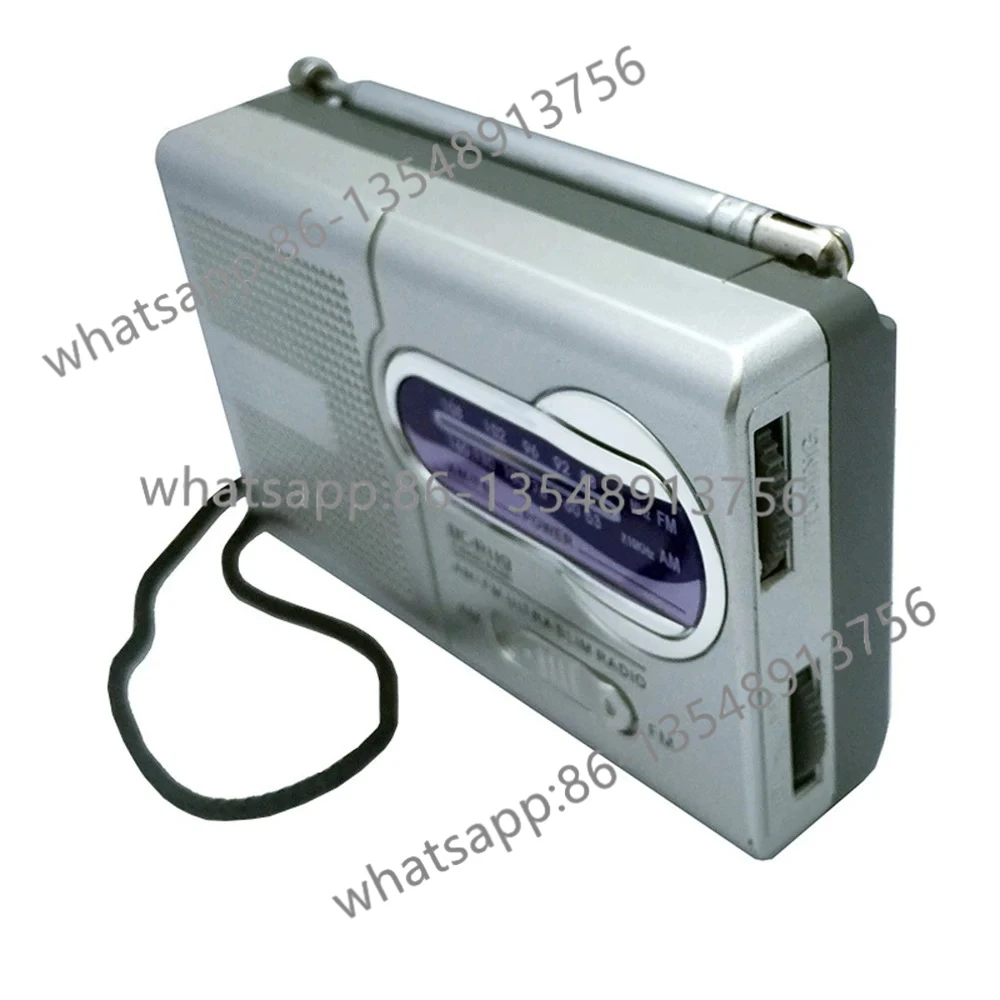 

BC-R119 AM/FM Dual Band Mini Radio Portable Player Built-in Speaker with Standard 3.5MM Headphone Jack