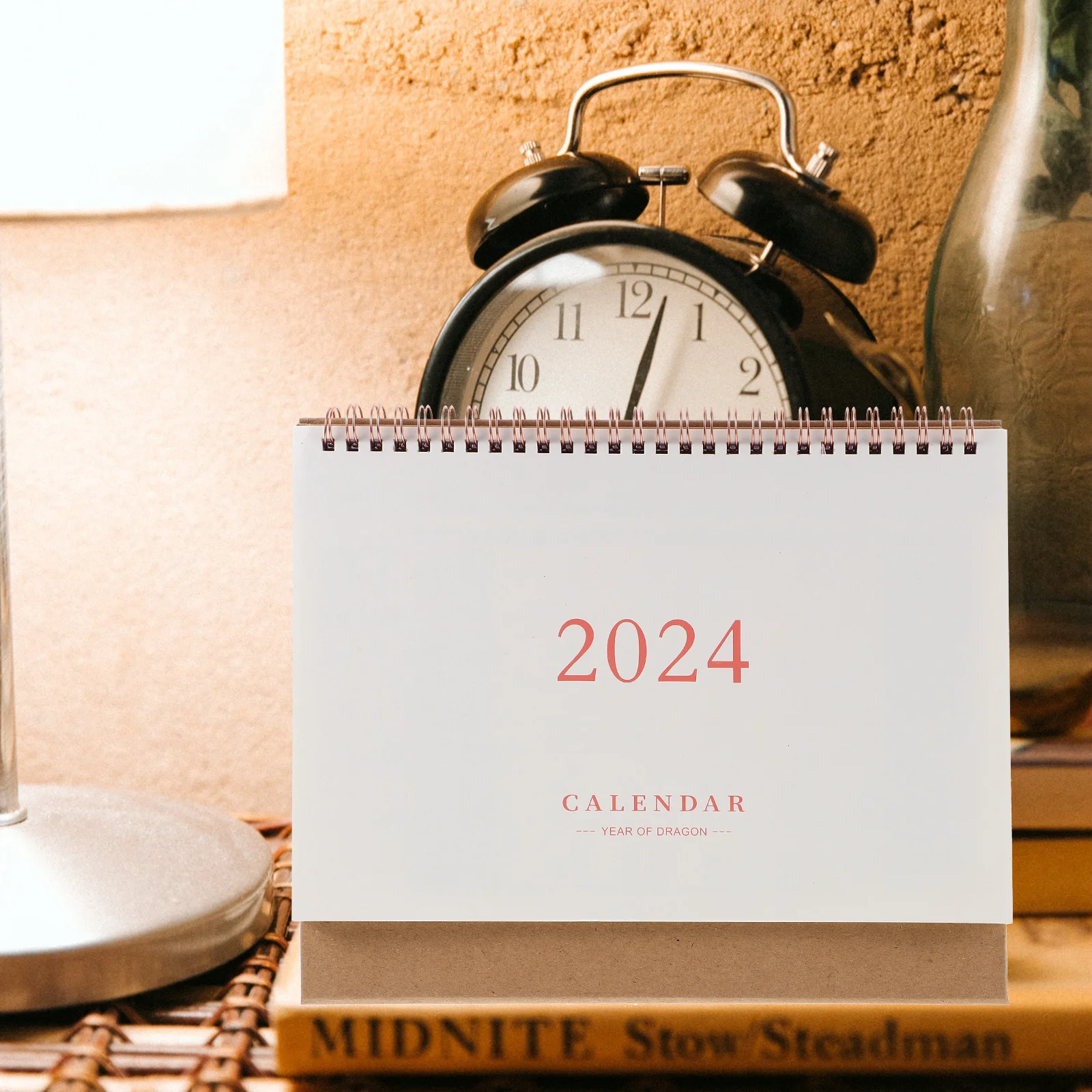 Calendário de Mesa, Desktop Table, Pequeno, Simples, Contagem Regressiva, Papel de Decoração, 2024