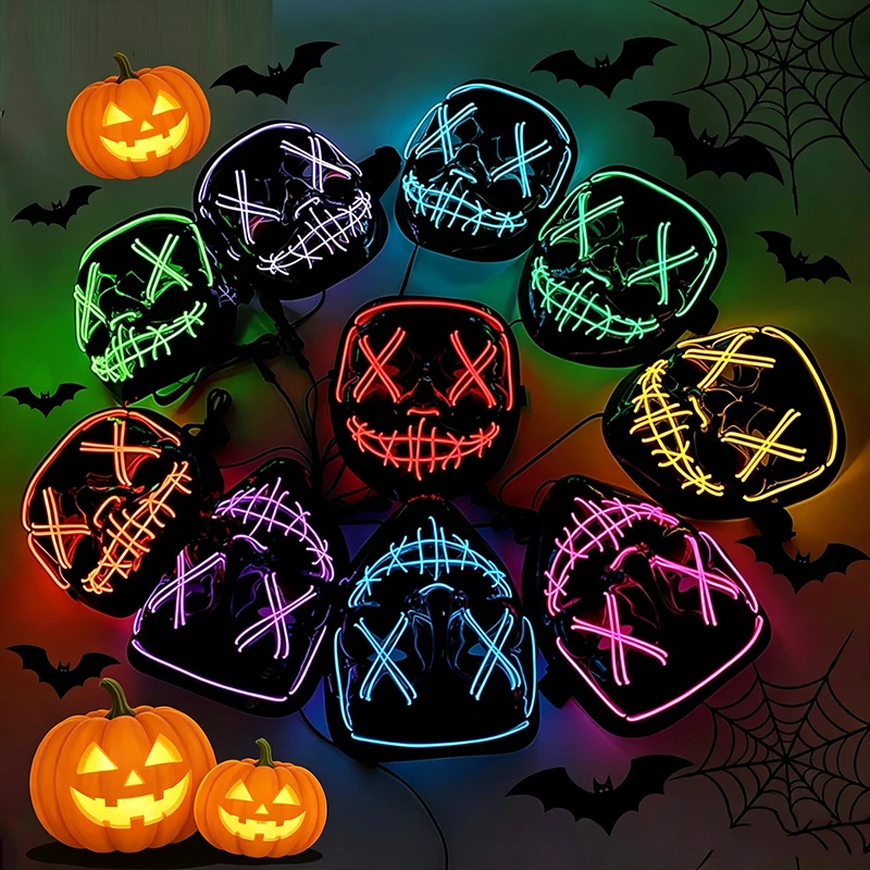 5pcs Wholesale Scary Halloween - огляд і ціна Led Purge Mask Halloween