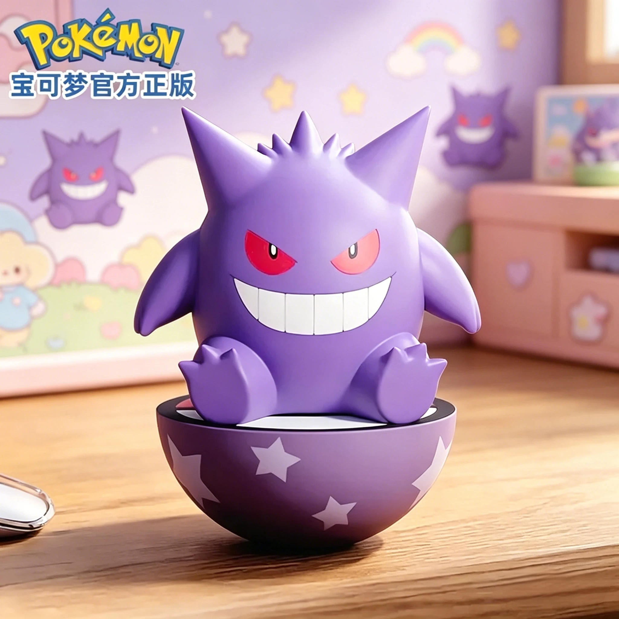 Figura Kawaii de Pokémon con Movimiento, Pikachu, Gengar, Sylveon, Sprigatito, Figura Decorativa para Mesa