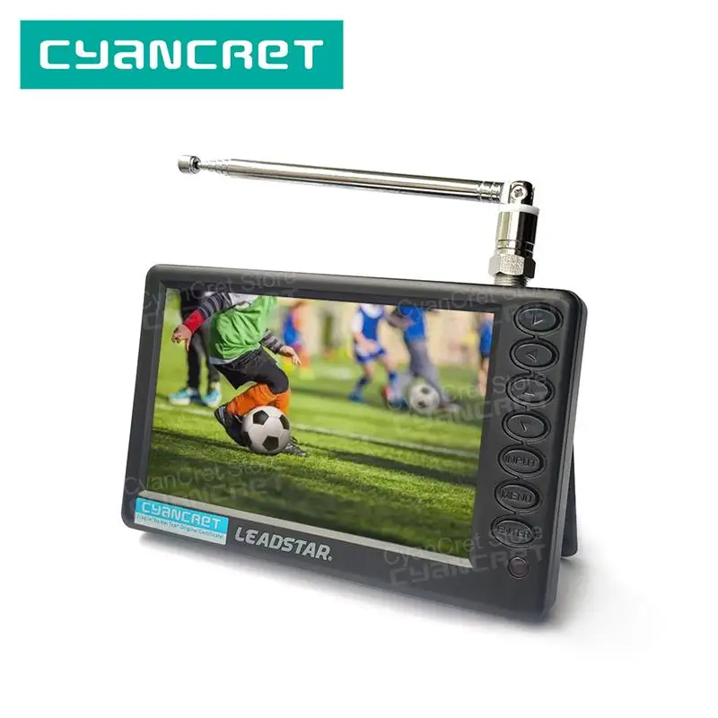 To Pocket TV D5 5 Inch DVB-T2 ATSC ISDB-T TDT Digital and Analog Mini Small Car Television Portable TV Support USB TF AC3