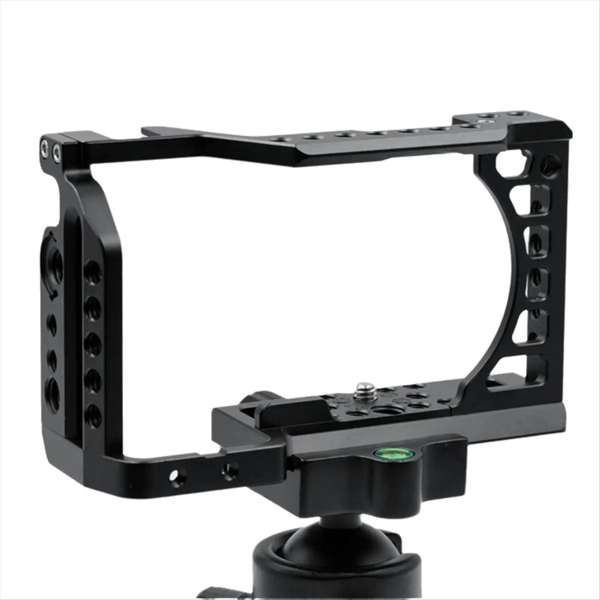 โครงกล้องอลูมิเนียมอัลลอยด์พร้อมขาตั้ง Cold Shoe สำหรับกล้อง A6000/A6300/A6400/A6500 สีดำ-BCBW