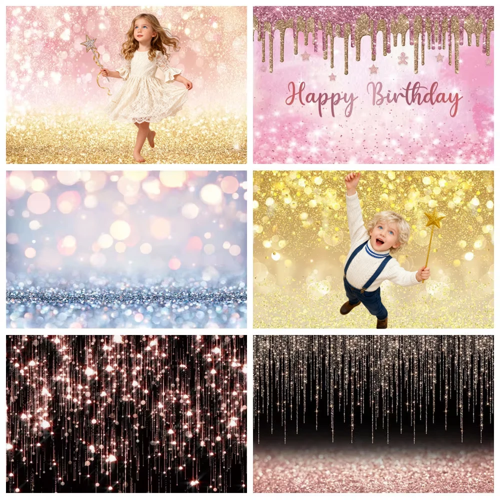

Gold Silver Glitter Bokeh Photography Backdrop Black Golden Shiny Polka Dot Baby Shower Wedding Birthday Party Photo Background